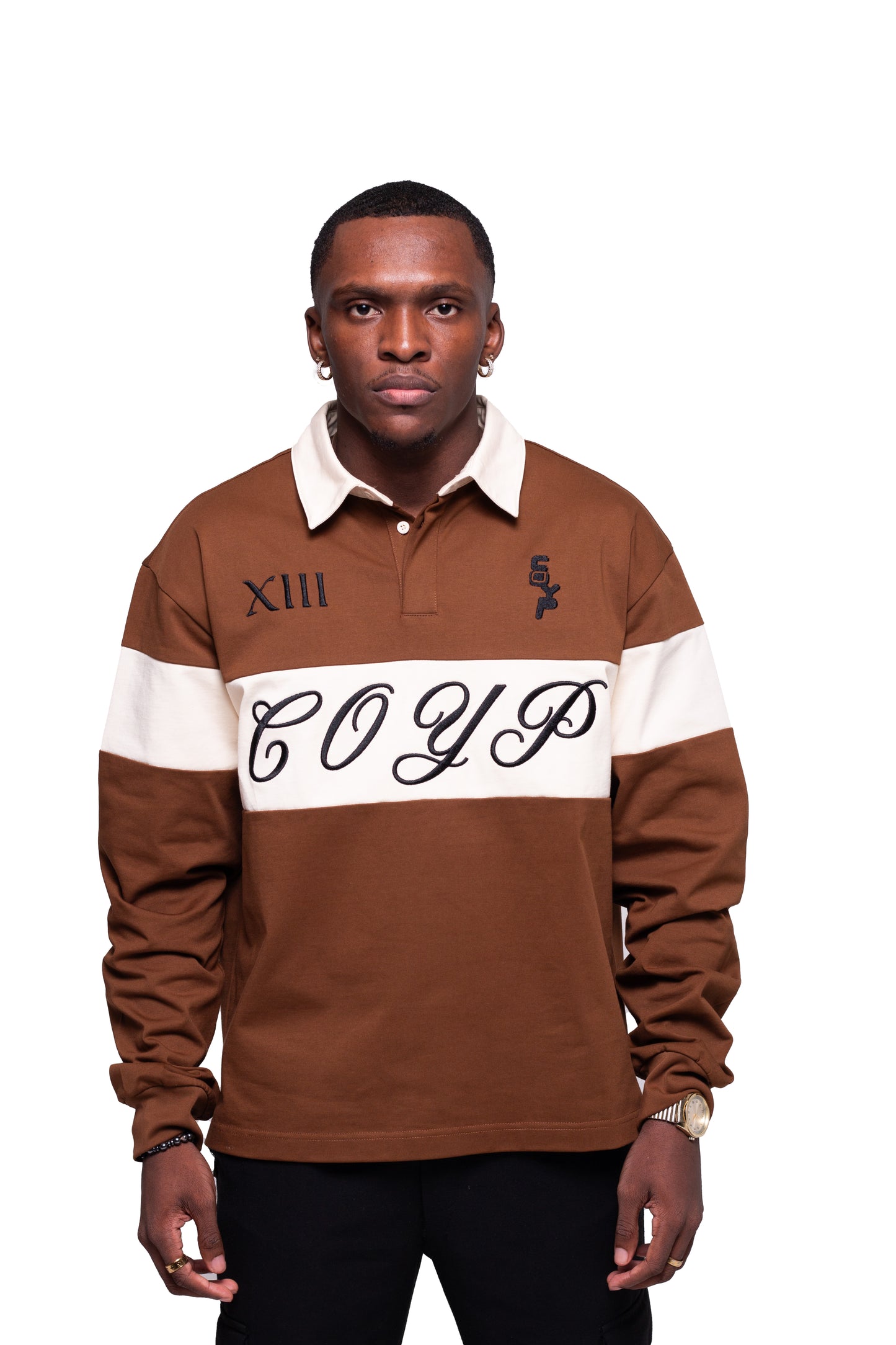Brown Classic Rugby Tee