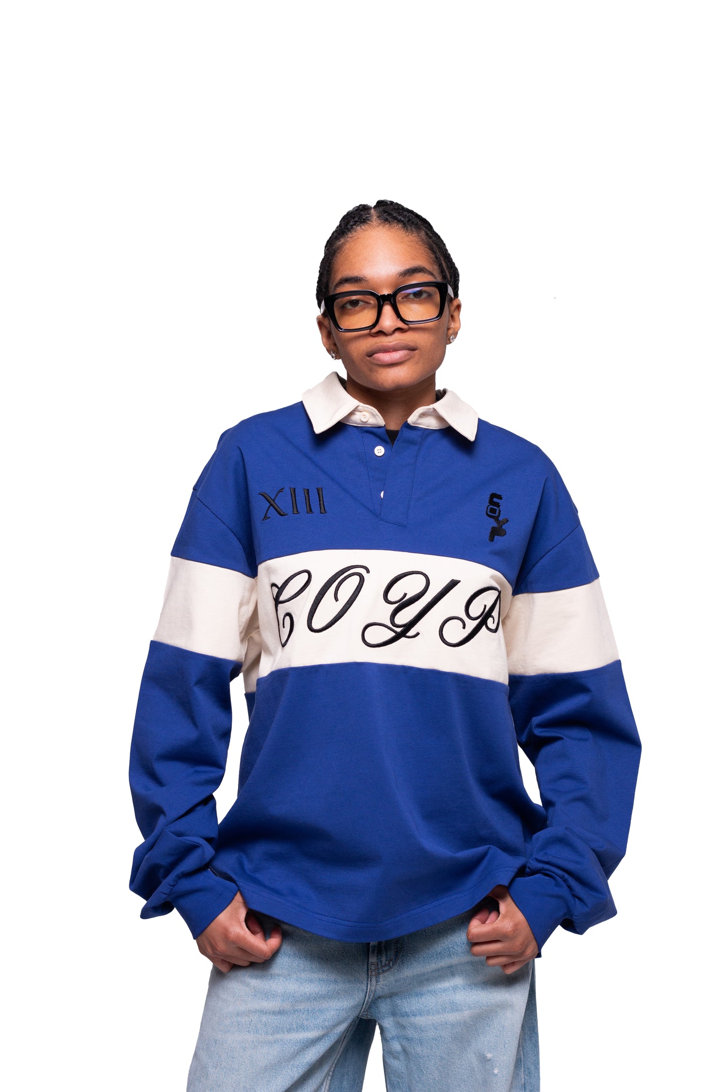 Blue Classic Rugby Tee
