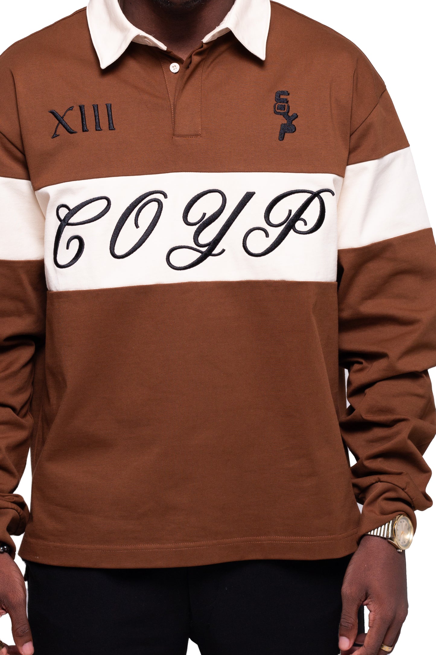 Brown Classic Rugby Tee